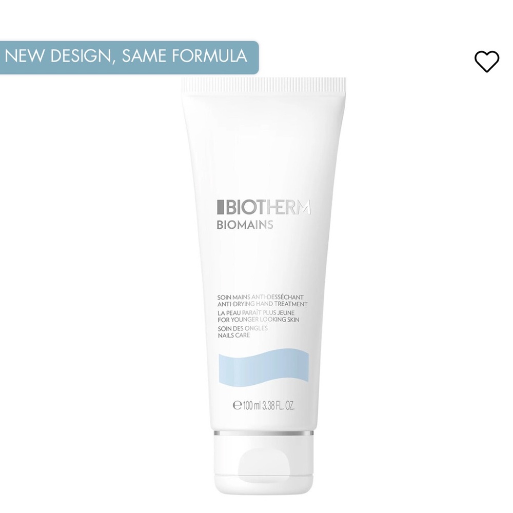 NEW FULL SIZE BIOTHERM BIOMAINS ANTI DRYING HAND TREATMENT 100ml